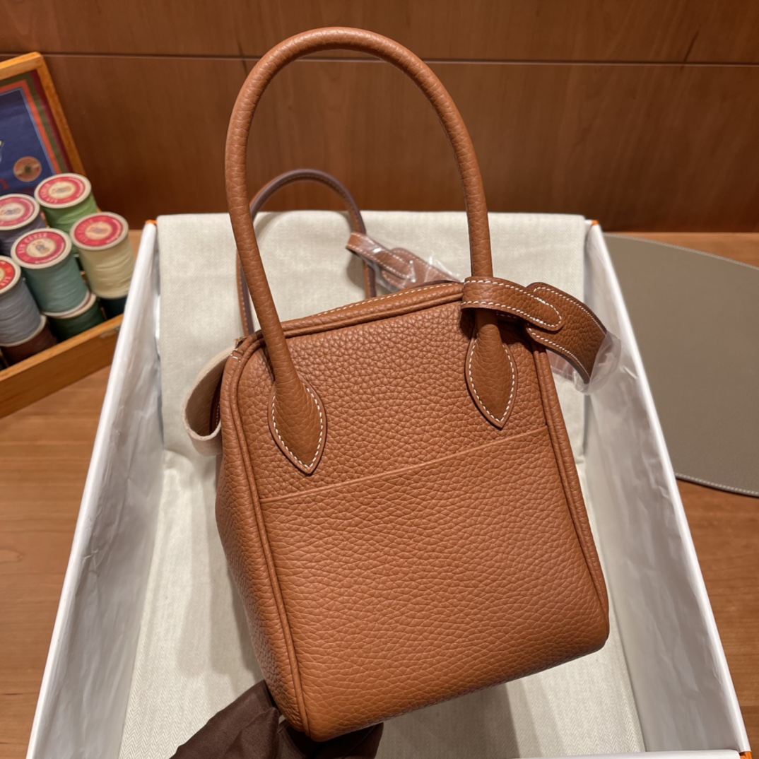 에르메스 린디백26 골드브라운 금장 끌레망스 가죽